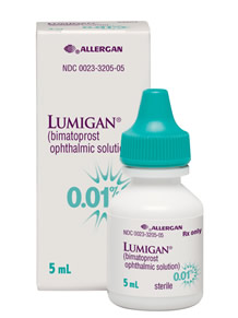 Lumigan bimatoprost solution for male pattern baldness
